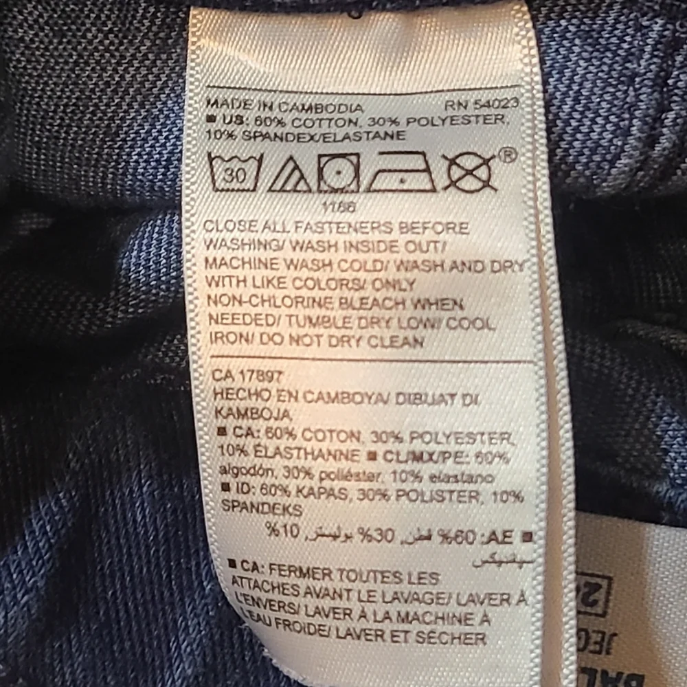 Stylish Old Navy Blue Girls Denim Jeans Elastic Adjustable Waist EUC Size 8